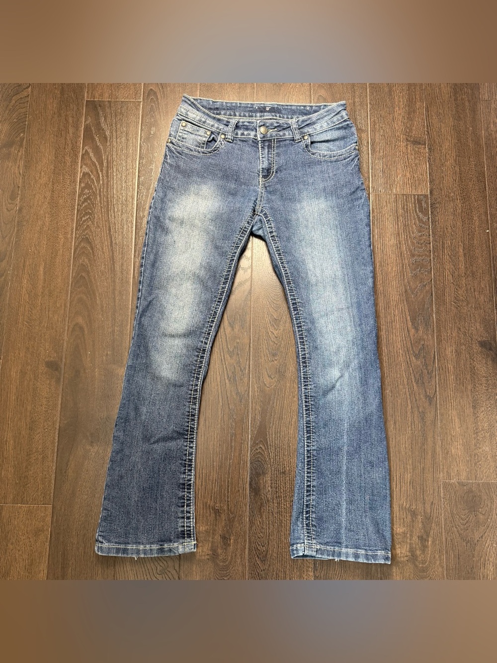 Y2K Rhinestone Embroidered‎ Bootcut Jeans Size 6